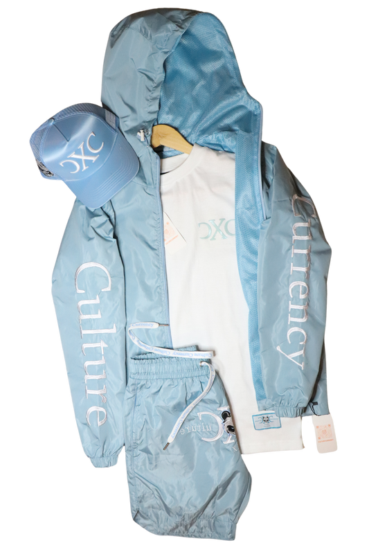 Blue Hat & T-Shirt WindBreaker Set